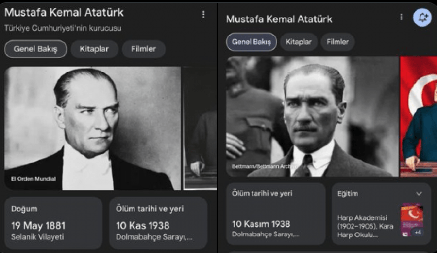 Google, Atatürk için kullandığı ‘Türkiye Cumhuriyeti’nin kurucusu’ unvanını&nbsp;kaldırdı